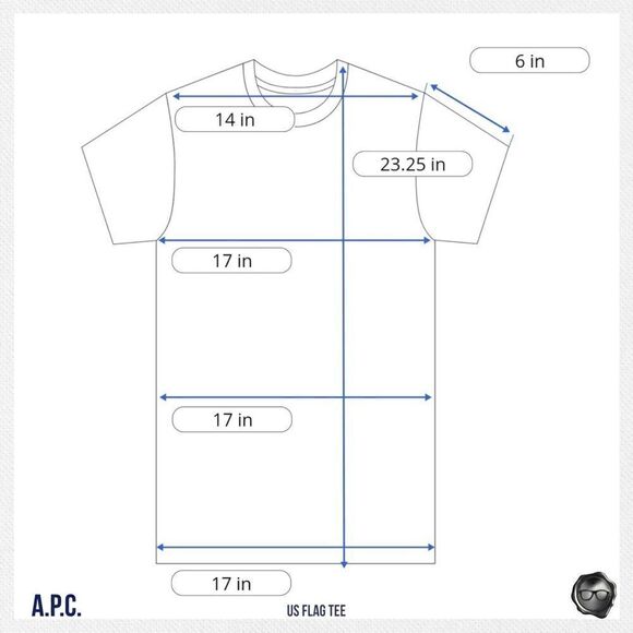 A.P.C. U.S. FLAG TEE IN GREY MELANGE 2017 U.S. CAPSULE COLLECTION T-SHIRT NWT - Picture 12 of 14